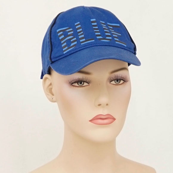 IKKS BLUE Cotton Baseball Cap Hat NWT - Picture 2 of 5